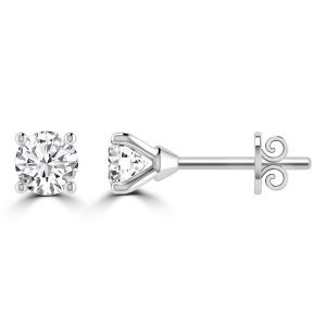 Diamond Stud Earrings with 0.10ct Diamonds in 9K White Gold