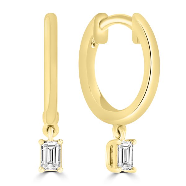Diamond Earrings with 0.20ct Diamonds in 9K Yellow Gold