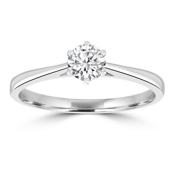 Solitaire Ring In 0.5ct Diamond with 9K Yellow Gold