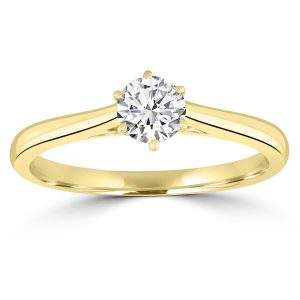 Solitaire Ring with 0.7ct Diamonds in 18K White Gold