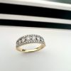 Tripple Diamond Row Ring with 0.5ct Diamonds in 9K Yellow Gold - Image 2
