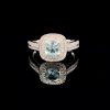 Aquamarine & Diamond Ring in 9K White Gold