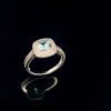 Aquamarine & Diamond Ring in 9K White Gold - Image 4