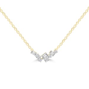 Necklace with 0.15ct Diamonds in 9K Yellow Gold