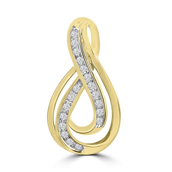 Pendant with 0.1ct Diamonds in 9K Yellow Gold