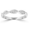 Twist Diamond Band Ring with 0.1ct Diamonds in 9K White Gold - Image 6
