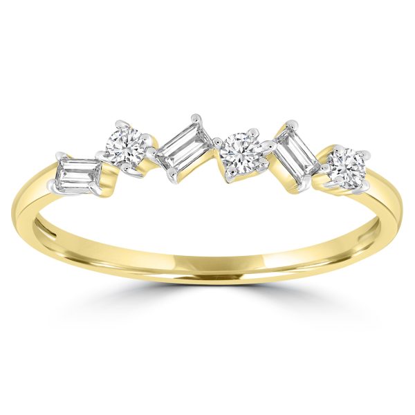 Ring with 0.18ct Diamonds in 9K Yellow Gold