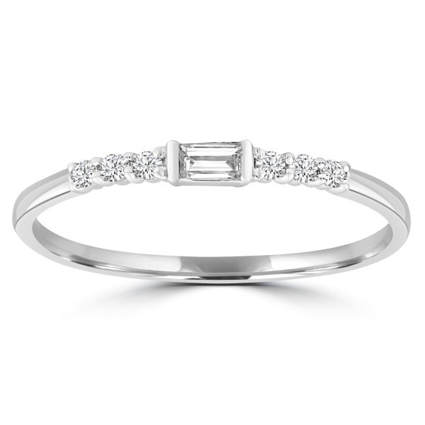 Ring with 0.12ct Diamonds in 9K White Gold