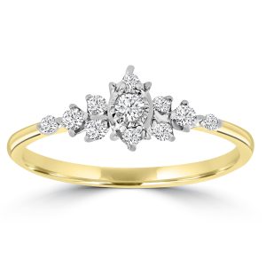 Diamond Ring with 0.20ct Diamonds in 9K Yellow Gold