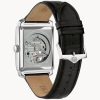 Bulova Men's Classic Black Leather Rectangle Watch 96A269 - Image 2