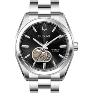 Bulova Men's Classic Automatic Silver and Black Watch 96A270