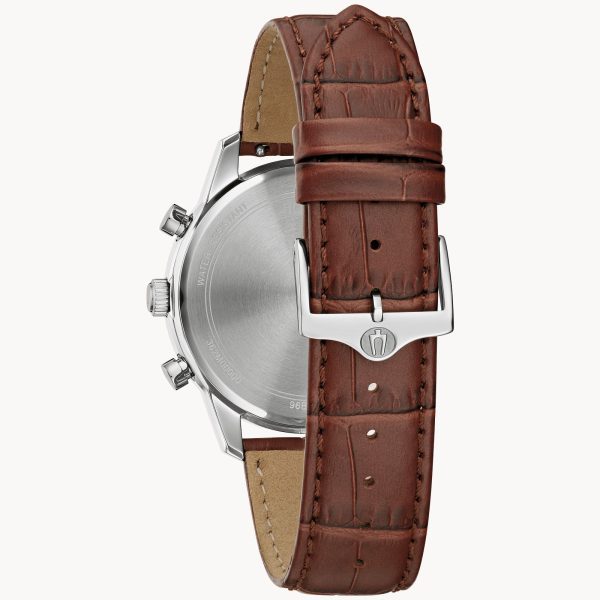 Bulova Men's Brown leather and Blue Classic Sutton Watch 96B402 - Image 3
