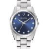 Bulova Women's Classic Silver & Blue Watch 96P229
