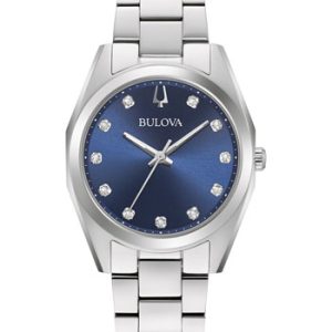 Bulova Women's Classic Silver & Blue Watch 96P229