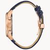 Bulova Men's Blue leather and Rose Gold Classic Watch 98A165 - Image 2