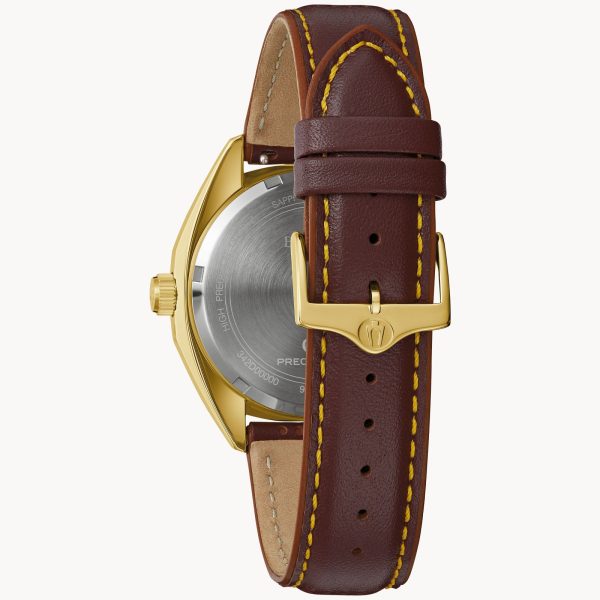 Bulova Men's Golden Brown Leather Classic Watch 97B214 - Image 2