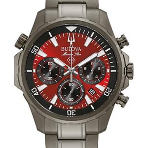 Bulova Men's Marine Star Grey and Red Series B Watch 98B350