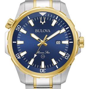 Bulova Men's Two Tone Series B Trio Tone Marine Star Watch 98B384