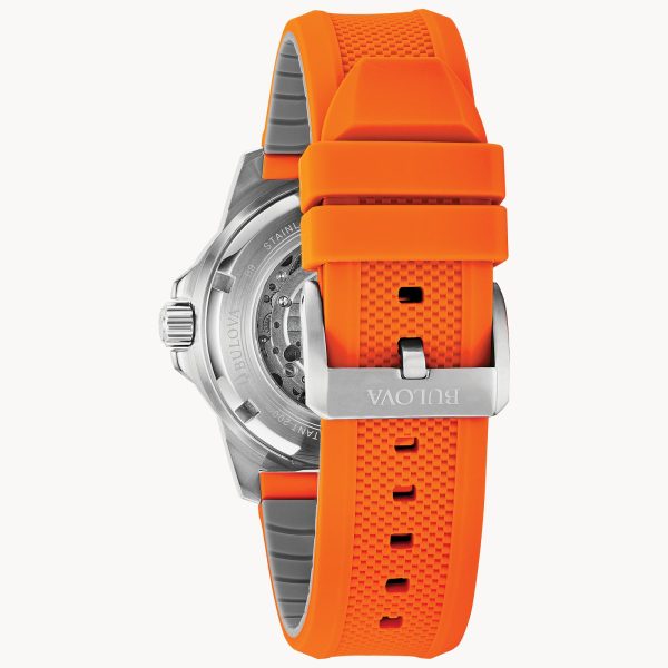 Bulova Men's Marine Star Series A Automatic Orange Watch 98A226 - Image 5