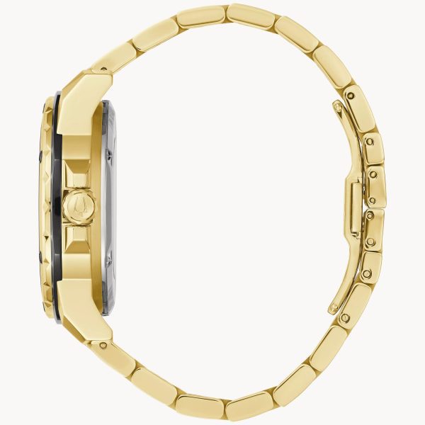 Bulova Men's Black and Gold Marine Star Series A Automatic Watch 98A273 - Image 2