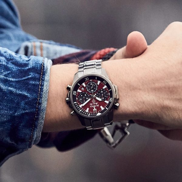 Bulova Men's Marine Star Grey and Red Series B Watch 98B350 - Image 4
