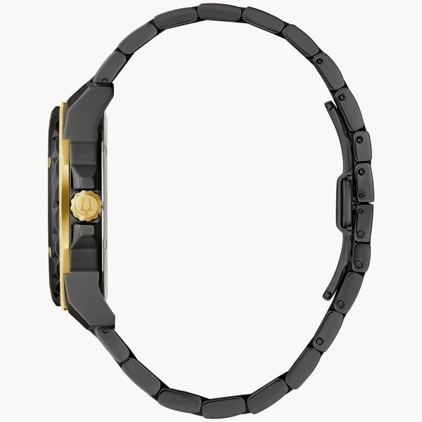 Bulova Men's Black and Gold Marine Star Diamond Watch 98D176 - Image 2