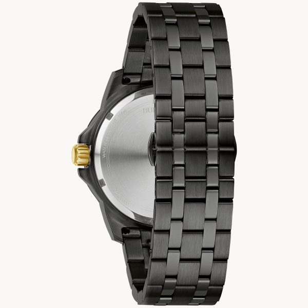Bulova Men's Black and Gold Marine Star Diamond Watch 98D176 - Image 3