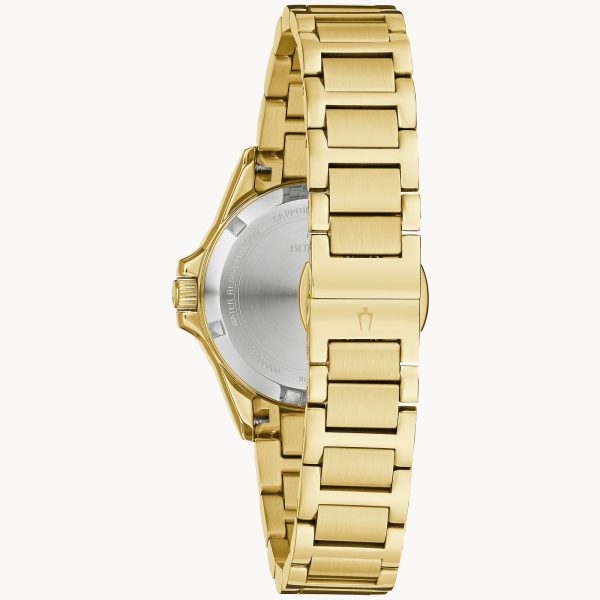 Bulova Women's Gold Mother of Pearl Marine Star Diamond Watch 98R294 - Image 3