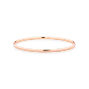 9ct Rose Gold 65mm solid round bangle (3.8 x 1.1)