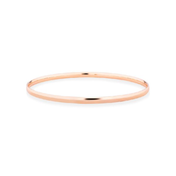 9ct Rose Gold 65mm solid round bangle (3.8 x 1.1)