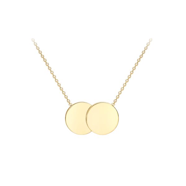 Double Disc 9ct Yellow Gold Necklace