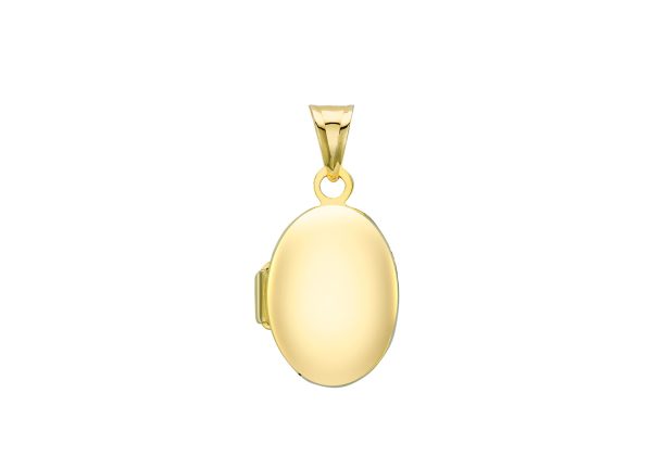9ct Yellow Gold Oval Locket Pendant