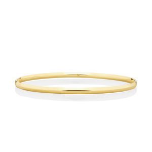 9ct Yellow Gold 65mm solid round bangle (3.8 x 1.1)