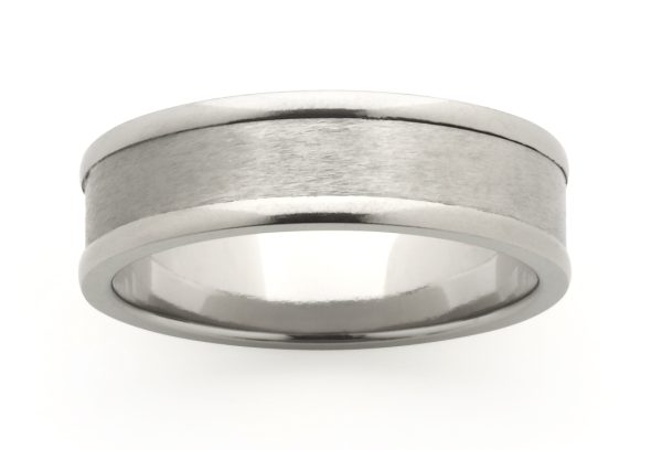 Titanium 7mm band with smooth edges