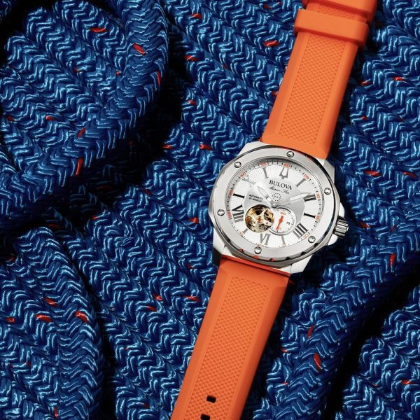 Bulova Men's Marine Star Series A Automatic Orange Watch 98A226 - Image 3