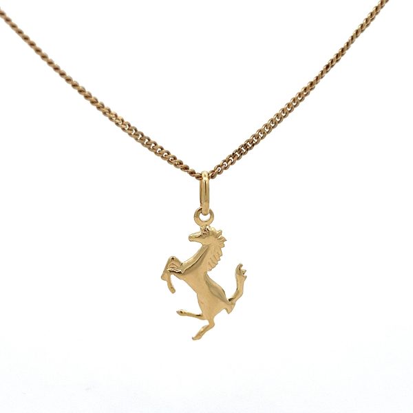 Equestrian | 9ct Yellow Gold Horse Pendant - Image 3