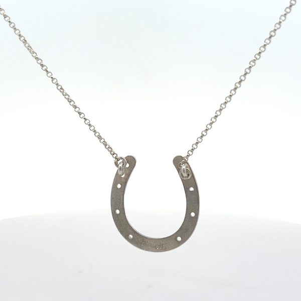 Equestrian | Sterling Silver Large Lucky Horse Shoe Pendant - Image 2