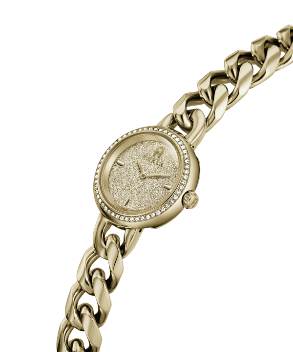 Furla Chain Round Gold Watch