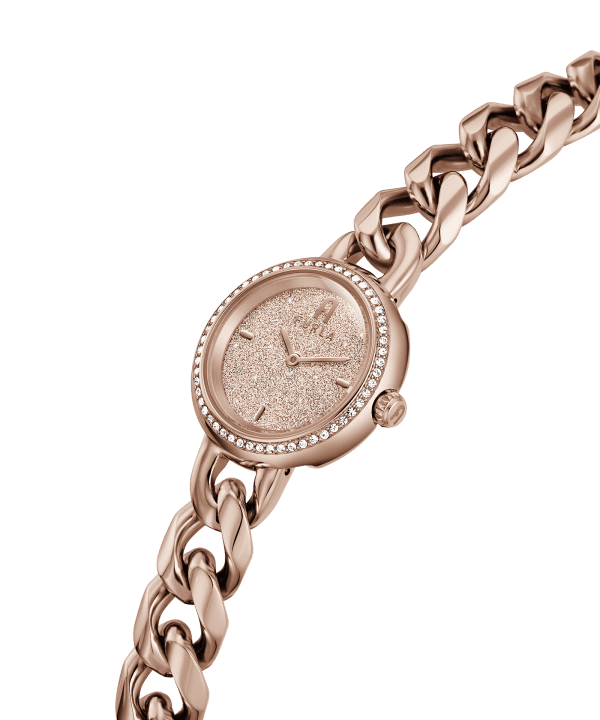 Furla Chain Round Rose Gold Watch - Image 3