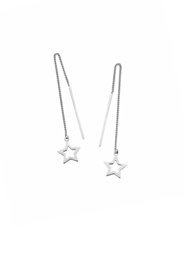 Karen Walker | Star Thread Earrings Silver