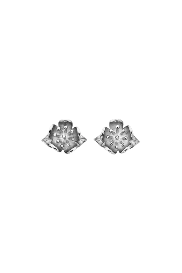 Karen Walker | Single Flower Studs Silver