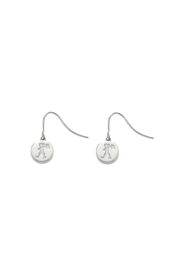 Karen Walker | Runaway Stamp Earrings Silver