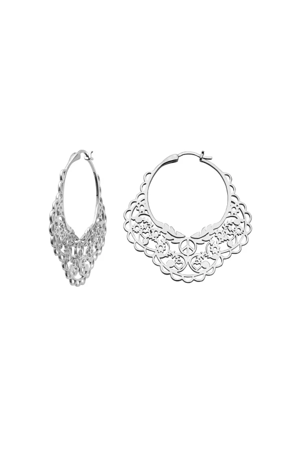 Karen Walker | Filigree Hoops Silver
