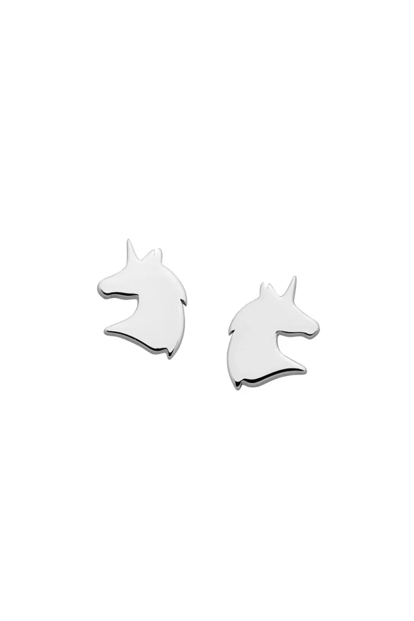 Karen Walker | Mini Unicorn Studs Silver