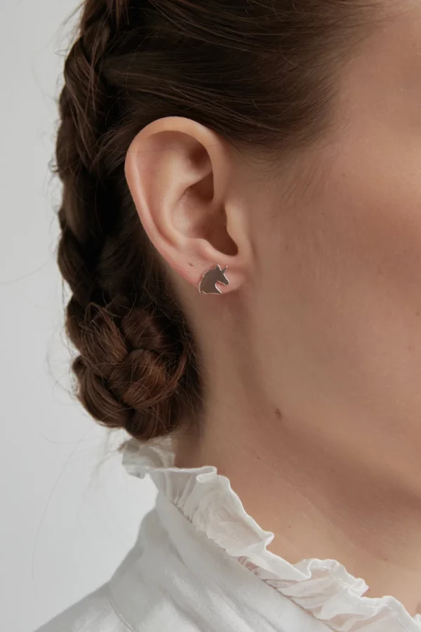 Karen Walker | Mini Unicorn Studs Silver - Image 2