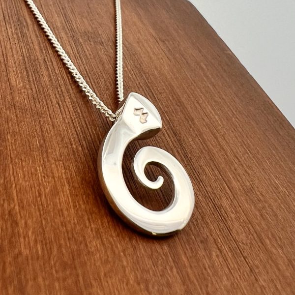 Equestrian | Sterling Silver Horse Shoe Nail Koru Necklace