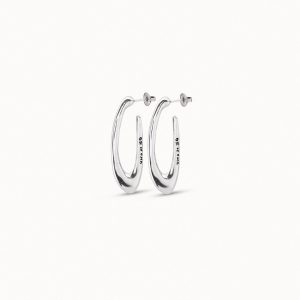 UNO de50 oval hoop earrings