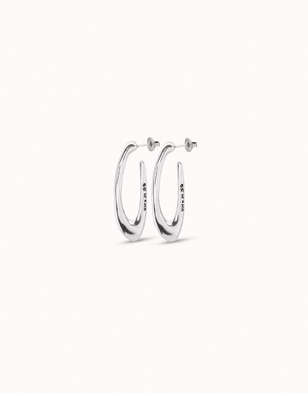 UNO de50 oval hoop earrings