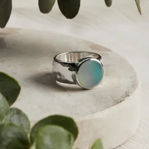 NAJO Chroma Aqua Chalcedony Ring - Image 2