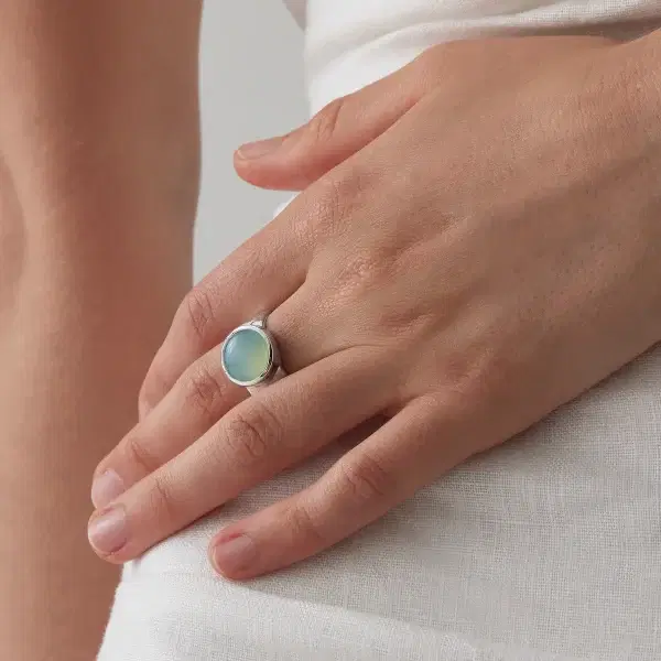 NAJO Chroma Aqua Chalcedony Ring - Image 3
